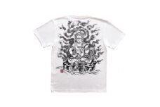 手描きTシャツ 仏画 不動明王 白 綿生地 (半袖 Mサイズ)【1614973】