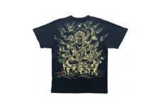 手描きTシャツ 仏画 不動明王 黒 (半袖 Mサイズ)【1614984】
