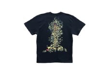 手描きTシャツ 仏画 倶利伽羅不動 黒 (半袖 Sサイズ)【1615010】