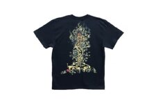 手描きTシャツ 仏画 倶利伽羅不動 黒 (半袖 Mサイズ)【1615012】