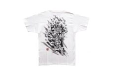 手描きTシャツ 仏画 大威徳明王 白 (半袖 XLサイズ)【1615025】