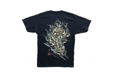 手描きTシャツ 仏画 大威徳明王 黒 (半袖 Mサイズ)【1615029】