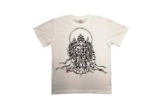 手描きTシャツ 仏画 十一面千手観音 白 (半袖 Lサイズ)【1615160】