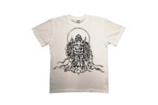 手描きTシャツ 仏画 十一面千手観音 白 (半袖 XLサイズ)【1615161】