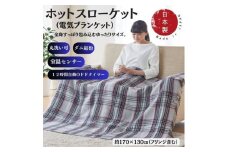 ホットスローケット　(電気ブランケット)　シルバーグレー(約170×130cm)【1608416】