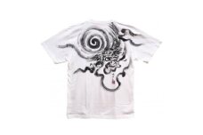 手描きTシャツ 日本画 龍神 白 (半袖 XLサイズ)【1615185】