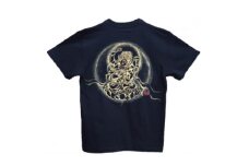 手描きTシャツ 仏画 愛染明王 黒 (半袖 Lサイズ)【1615500】