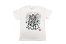 手描きTシャツ 仏画 ガネーシャ 白 (半袖 Mサイズ)【1615509】