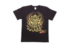 手描きTシャツ 仏画 ガネーシャ 黒 (半袖 Sサイズ)【1615514】