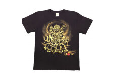 手描きTシャツ 仏画 ガネーシャ 黒 (半袖 Mサイズ)【1615516】