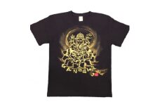 手描きTシャツ 仏画 ガネーシャ 黒 (半袖 XLサイズ)【1615519】