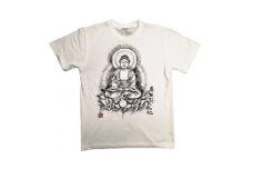 手描きTシャツ 仏画 阿弥陀如来 白 (半袖 Sサイズ)【1615521】