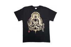手描きTシャツ 仏画 阿弥陀如来 黒 (半袖 Mサイズ)【1615553】