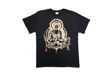 手描きTシャツ 仏画 阿弥陀如来 黒 (半袖 XLサイズ)【1615557】