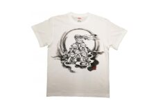 手描きTシャツ 仏画 六地蔵 白 (半袖 Sサイズ)【1615559】