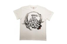 手描きTシャツ 仏画 六地蔵 白 (半袖 XLサイズ)【1615567】