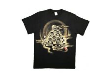 手描きTシャツ 仏画 六地蔵 黒 (半袖 Sサイズ)【1615571】