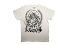 手描きTシャツ 仏画 馬頭観音 白 (半袖 Mサイズ)【1615695】