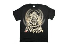 手描きTシャツ 仏画 馬頭観音 黒 (半袖 Mサイズ)【1615706】