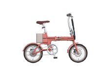 電動アシストオリタタミ自転車　tabico　mini　メイプルレッド【1617246】