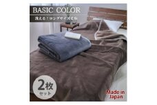 ＜2枚組＞超ロングサイズ140×220cm 洗える! ベーシックカラー高密度軽量毛布 アソート【1652485】