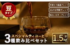 ＜豆＞スペシャルティコーヒーブレンド(計1.5kg・500g×3種)【m33-01-A】【TWENTY EIGHT 合同会社】