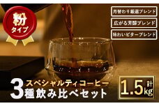 ＜粉＞スペシャルティコーヒーブレンド(計1.5kg・500g×3種)【m33-01-B】【TWENTY EIGHT 合同会社】