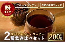 ＜粉＞希少コーヒー豆飲み比べ2種類(100g×2種)【m33-02-B】【TWENTY EIGHT 合同会社】