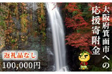 ＜返礼品なし＞大阪府箕面市への寄附(寄附額100,000円)