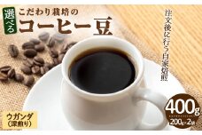 こだわり栽培のコーヒー豆(ウガンダ)(計400g・200g×2袋)【m70-01】【N BLOOD COFFEE ROASTERS】