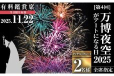 ＜ダイナミックシート＞万博夜空がアートになる日2025 鑑賞チケット(1枚・2名様分)【m62-02-2B】【ディヴォーション】