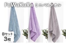 FuWaKaRa ミニバスタオル(Bセット(ブルー、パープル、グレー)・計3枚) 【m95-04-B】【小杉善】