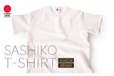 【Lサイズ】生地の強靭さにこだわったVネックTシャツ　生成