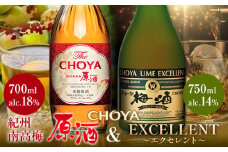 THE CHOYA 紀州南高梅 原酒 700ml EXCELLENT エクセレント 750ml 計2本 セット 飲み比べ 羽曳野商工振興株式会社《30日以内に出荷予定(土日祝除く)》大阪府 羽曳野市 送料無料 梅酒 梅 酒 CHOYA チョーヤ チョーヤ梅酒 お酒 紀州 南高梅