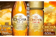 The CHOYA 熟成一年 700ml The CHOYA 至極の梅 650ml 計2本 セット 飲み比べ 羽曳野商工振興株式会社《30日以内に出荷予定(土日祝除く)》大阪府 羽曳野市 送料無料 梅酒 梅 酒 CHOYA チョーヤ チョーヤ梅酒 お酒 紀州 南高梅