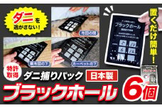ダニ 対策 ダニ取り パック ブラックホール 6個 石崎資材株式会社《30日以内に出荷予定(土日祝除く)》 大阪府 羽曳野市 虫 捕集 ダニ シート 特許 ダニ対策 押し入れ カーペット ベッド