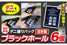 ダニ 対策 ダニ取り パック ブラックホール 6個 石崎資材株式会社《30日以内に出荷予定(土日祝除く)》 大阪府 羽曳野市 虫 捕集 ダニ シート 特許 ダニ対策 押し入れ カーペット ベッド