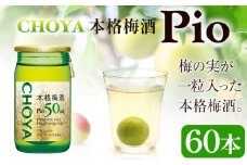 本格梅酒 Pio 飲みきりサイズ 50ml 60本 羽曳野商工振興株式会社《30日以内に出荷予定(土日祝除く)》大阪府 羽曳野市 梅酒 梅 酒 CHOYA チョーヤ チョーヤ梅酒 お酒 pio