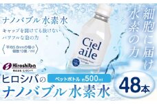 ナノバブル水素水 ペットボトル 約500ml 48本 株式会社ヒロシバ《30日以内に出荷予定(土日祝除く)》大阪府 羽曳野市 送料無料 水素水 肌 美容 健康 水