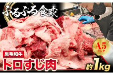 黒毛和牛 トロすじ肉 約1kg 牛魔王デミート《30日以内に出荷予定(土日祝除く)》大阪府 羽曳野市 送料無料 牛肉 牛 和牛 牛すじ肉 牛すじ 煮込み料理 おでん カレー
