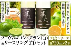 白ワイン 飛鳥シリーズ ソーヴィニヨン・ブラン ＆ リースリング セット 720ml × 2本 (株)飛鳥ワイン《30日以内に出荷予定(土日祝除く)》大阪府 羽曳野市 飛鳥ワイン 飛鳥シリーズ アルコール ワイン 白ワイン 酒