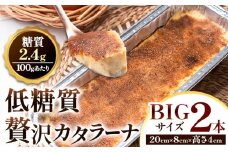 低糖質 贅沢 カタラーナ 2本 大きい BIGサイズ ヘルシースイーツ工房マルベリー《30日以内に出荷予定(土日祝除く)》大阪府 羽曳野市 スイーツ デザート アイスクリーム アイス