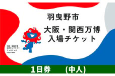 大阪関西万博 入場 チケット 一日券 中人《30日以内に出荷予定（土日祝除く）》【2025年 日本国際博覧会 expo 大阪 関西 日本 万博 夢洲 修学旅行 校外学習 ミャクミャク 入場券 パビリオン 観光 世界文化 未来社会 環境問題 おおさか 】※プルダウンよりお選びください！