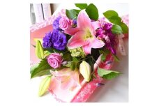 《敬老の日》ラヴァントリリ 花束 フラワー ＜出荷開始：9/8～9/15までのお届け 当店おまかせ＞【 花 お祝い お礼 贈り物 メッセージカード 祖母 祖父 ギフト プレゼント 送料無料 ふるさと納税 門真市】