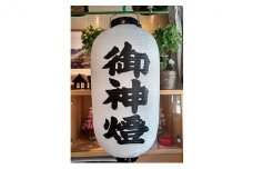 ＜オーダー券＞二長ビニール提灯　2面(好きな言葉を記載します) お店の看板・目印にも便利に使えます【1494036】