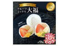 ＜冷凍9個＞フルーツ専門店が作る　フルーツミックス大福(5種類のフルーツ入り)【1511649】