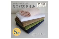 泉州タオル「普段使いにぴったりのミニバスタオル」5枚セット 099H736【1511785】
