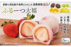 No.058 ふるーつ大福　6ヶ入 ／ 新鮮 生大福 くだもの デザート いちご ぶどう みかん マスカット パイナップル 和菓子 和スイーツ 餅 もち フルーツ大福 いちご大福 おやつ 旬 果物 冷蔵便 出来たて 人気 大阪府 特産品 お取り寄せ