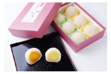 No.088 季節のふるーつ大福6個＆水ようかん6個セット ／ 和菓子 フルーツ大福 水羊羹 大阪府 特産品