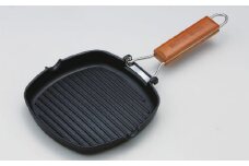 No.179 IH～ガス火対応　フォールディング　グリルパン20cm ／ フッ素樹脂 調理器具 キャンプ用品 大阪府
